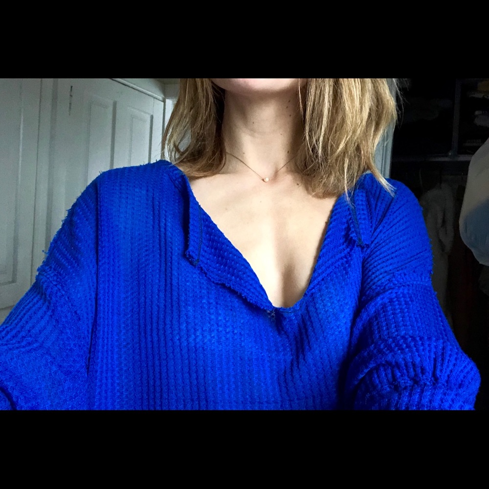 Bright and rich Free People flowy top.